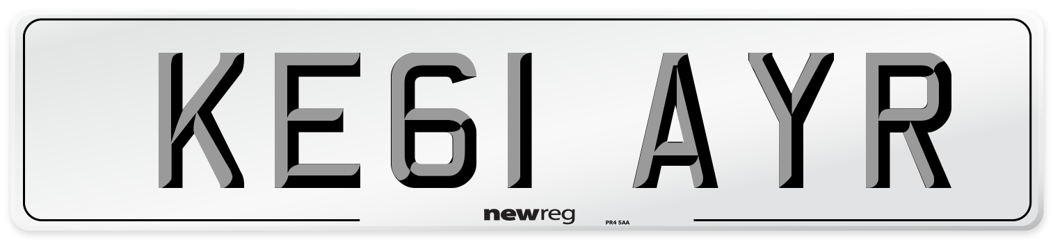 KE61 AYR Number Plate from New Reg
